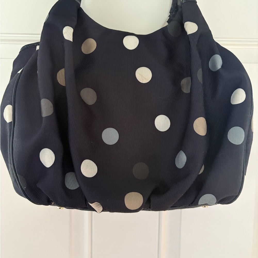 Kate Spade Dark Blue Polka Dot Shoulder Bag - Picture 5 of 8